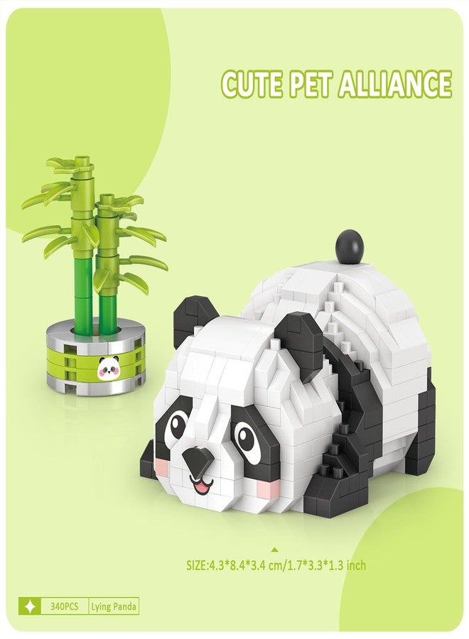MEIEST 4 PCS Mini Panda Building Blocks Model Set,Cute Panda Collection Particle Construction Building Bricks Toy,Home Decoration - Image 5